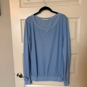 Michael Stars Kai Light Blue Mesh Top
